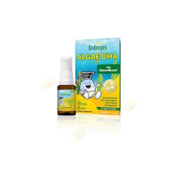 Ddrops 嬰兒至兒重 6M+藻油 DHA+ARA噴刻(30噴)10.6ml（1:1 送鈣鎂鋅試食裝）