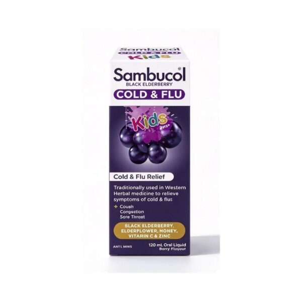 Sambucol 兒童黑接骨木果漿 (含維 生素C+鋅) 2歲以上120ml 1-24